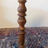 Cherry wood desk with a leather top.