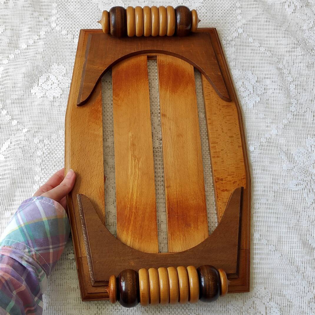 Art deco wooden tray