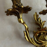 3 wall sconces - Louis XV / Rocaille style in gold
