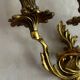 3 gold wall sconces in Louis XV style, rocaille.