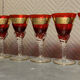 Série de 6 verres a porto en cristal de venise