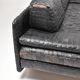 Convertible leather patchwork sofa