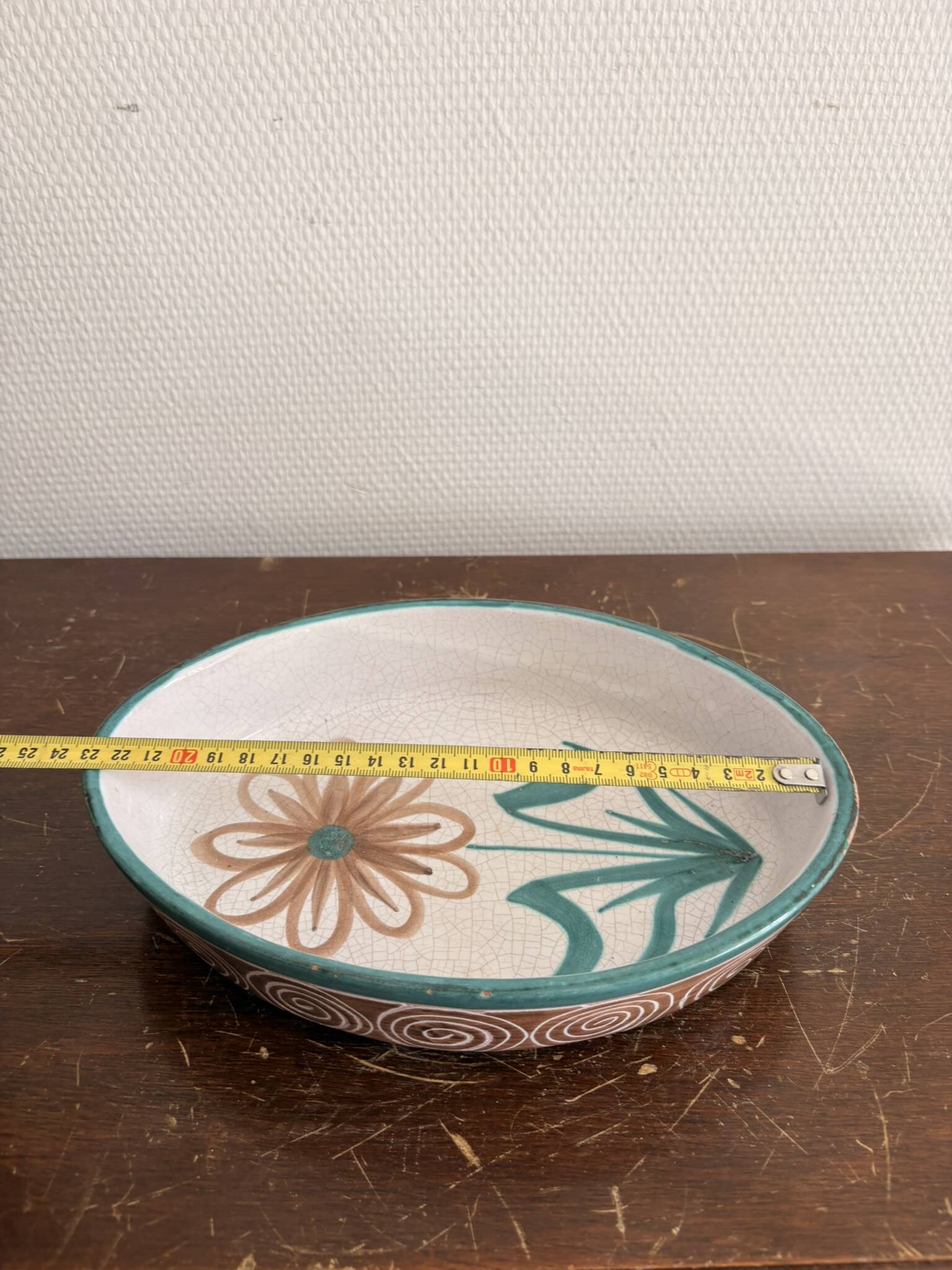 Oval Plate Daisy Ceramic Vallauris Robert Picault Vintage 50s