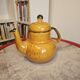 Vintage orange porcelain coffee pot by Boch, model Palma.