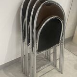 Set of 4 folding chairs in Trigano Hestia fabric