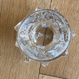 Bubbled crystal vase signed Schneider