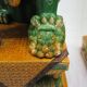 Pair of Chinese guardian lions foo dogs shishi imperial guardians ceramic