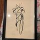 Original drawing signed C. La Salle - Stylised nude - 20th century.