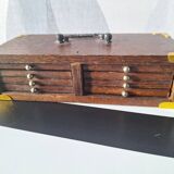 Wooden and cork coasters with brass inlay, decoration