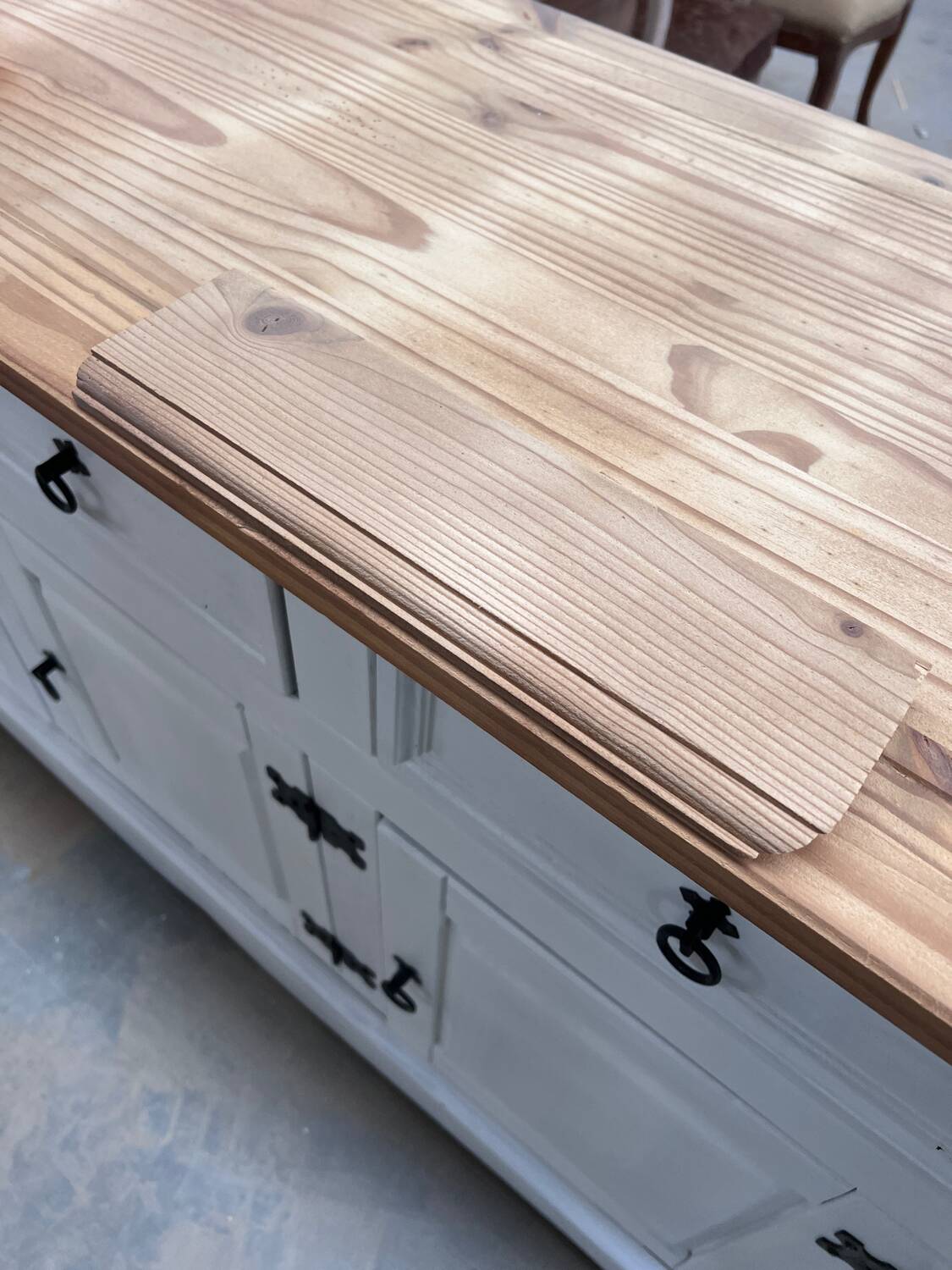 Vintage sideboard with metal legs