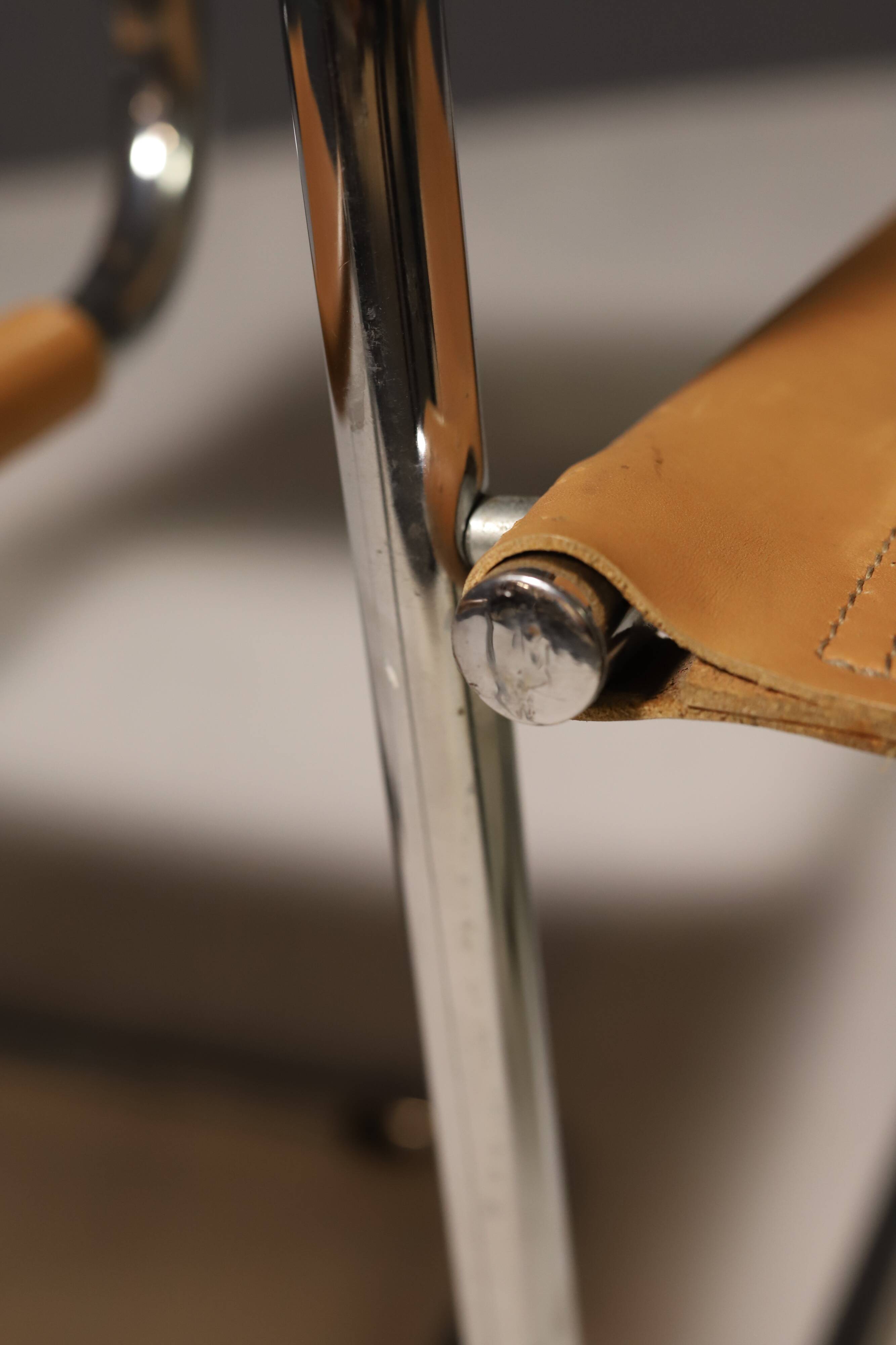 Pair of Cantilever Tubular Steel Armchairs MG5 Grassi style 1970´s