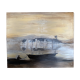 Oil on canvas signed India