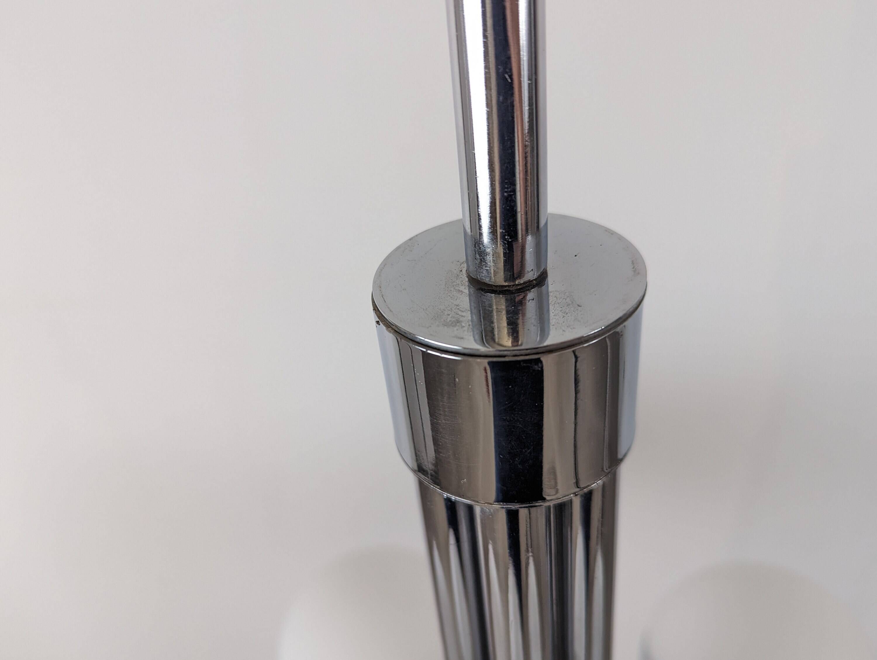 Stilnovo chrome chandelier with glass spheres, Italy, 1960s