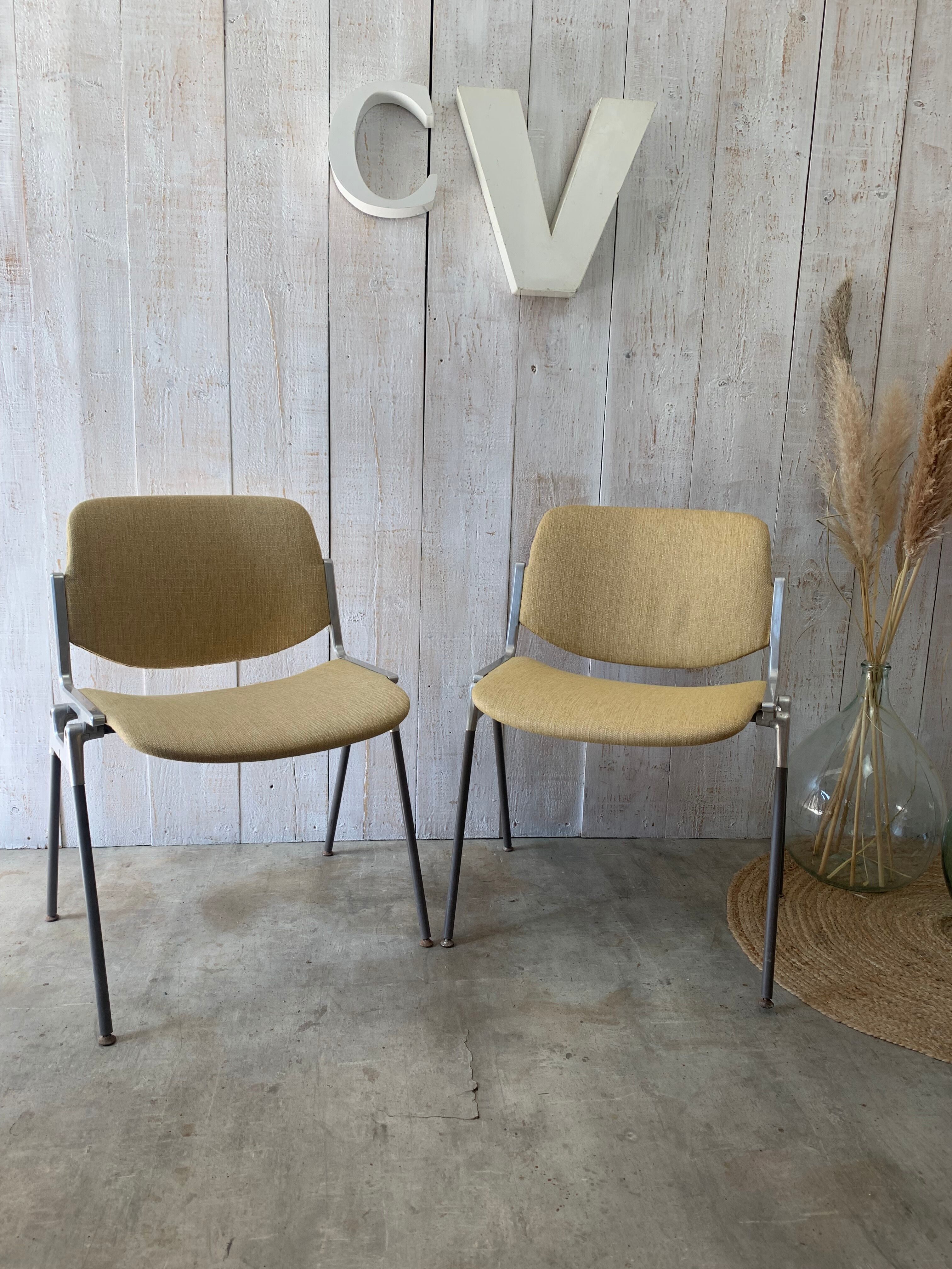 Pair of yellow Castelli chairs