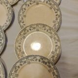 Set of 8 hazelnut Sarreguemines plates