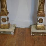 Pair of brackets half moon
