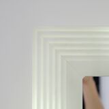 Vintage Square Glass Mirror, Italy 1970s.