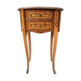 Rognon-style bedside table in marquetry