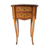 Rognon-style bedside table in marquetry