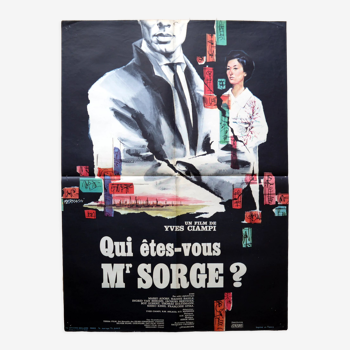 Affiche cinéma originale "Qui êtes-vous Mr Sorge ?"