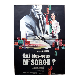 Affiche cinéma originale "Qui êtes-vous Mr Sorge ?"