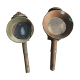 Set of 2 metal lamps