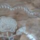 Antique glass fruit bowl