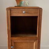 Cube bedside table in oak 1950s