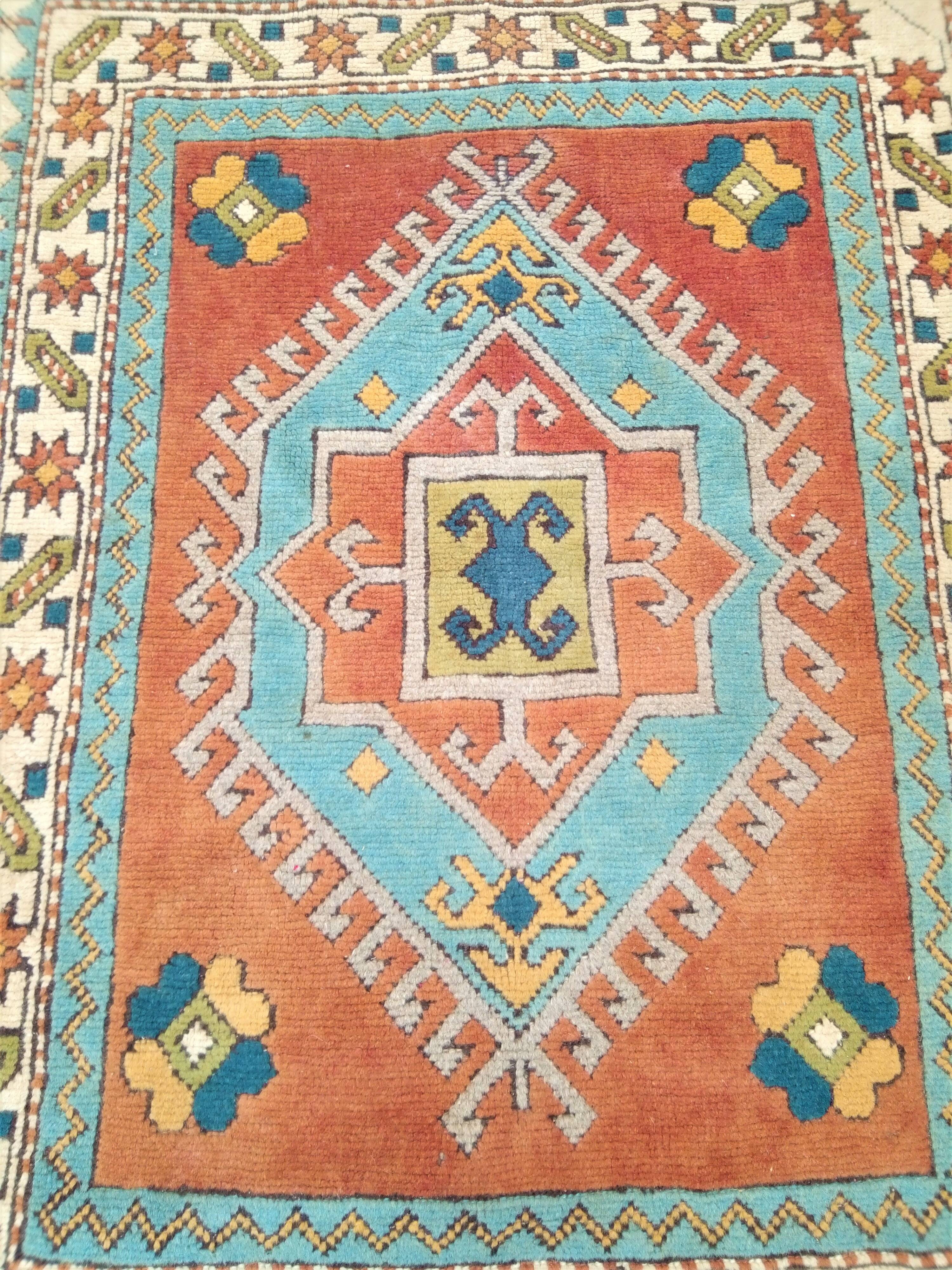 Ancient Turkish wool carpet - 158 x 116 cm