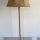 Teak base with raffia and a big papercord lampshade