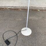 Vintage Italian white floor lamp with round dome