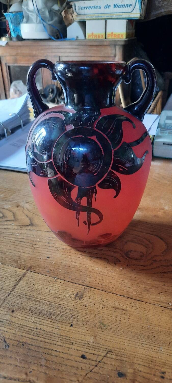 Art Deco "French Glass" vase