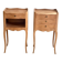Pair of antique wooden bedside tables.