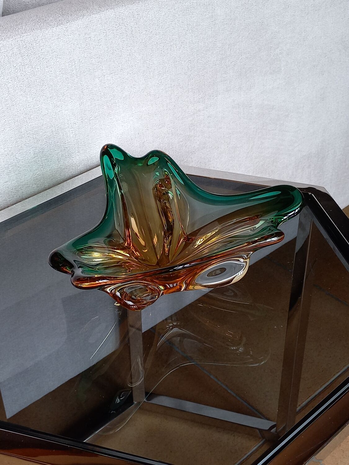 Centerpiece cutter, glass design Murano Sommerso