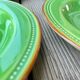 4 assiettes creuses vertes