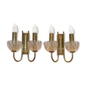 paire d’appliques en - laiton