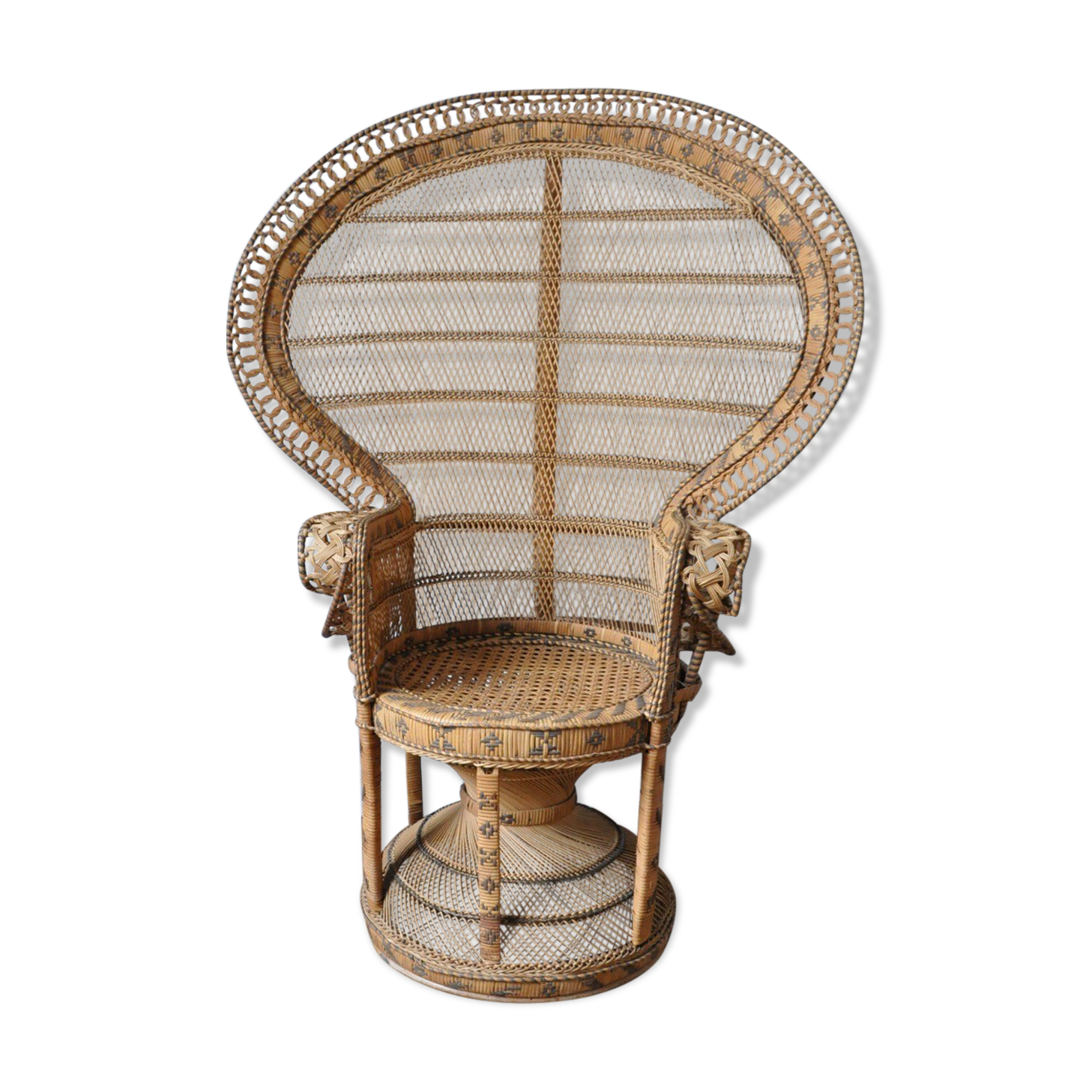 Fauteuil Emmanuelle en rotin et osier