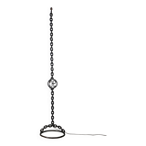 Large brutalist chain floor lamp
