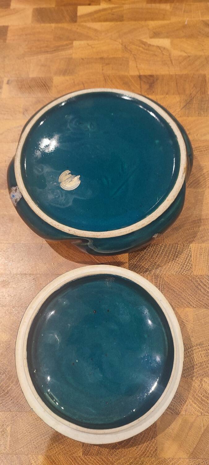 Denbac Art Nouveau ceramic candy box