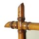 Antique Wooden Faux Bamboo Mirror France 45x39cm