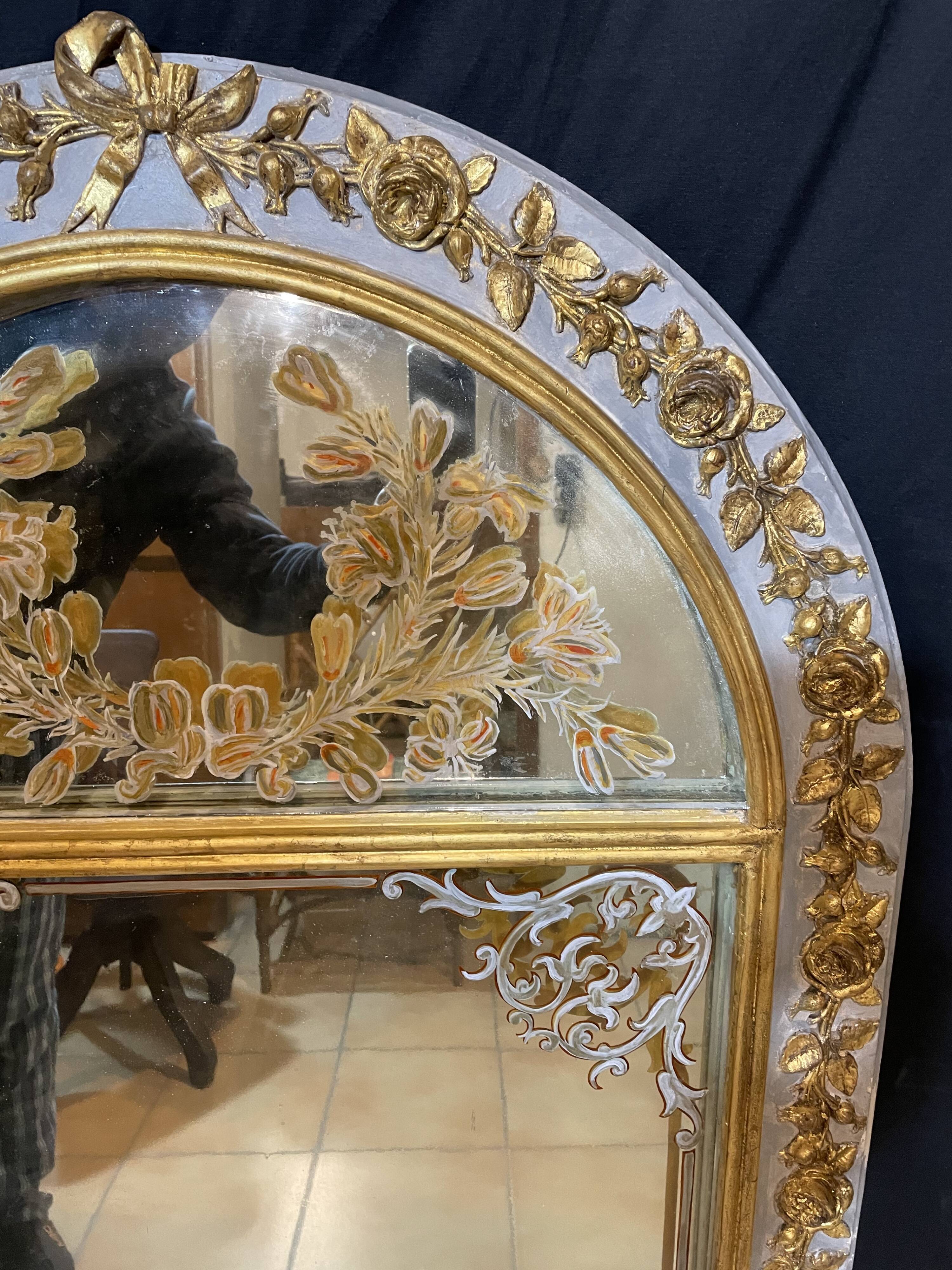 19th century woodwork mirror 82x140cm