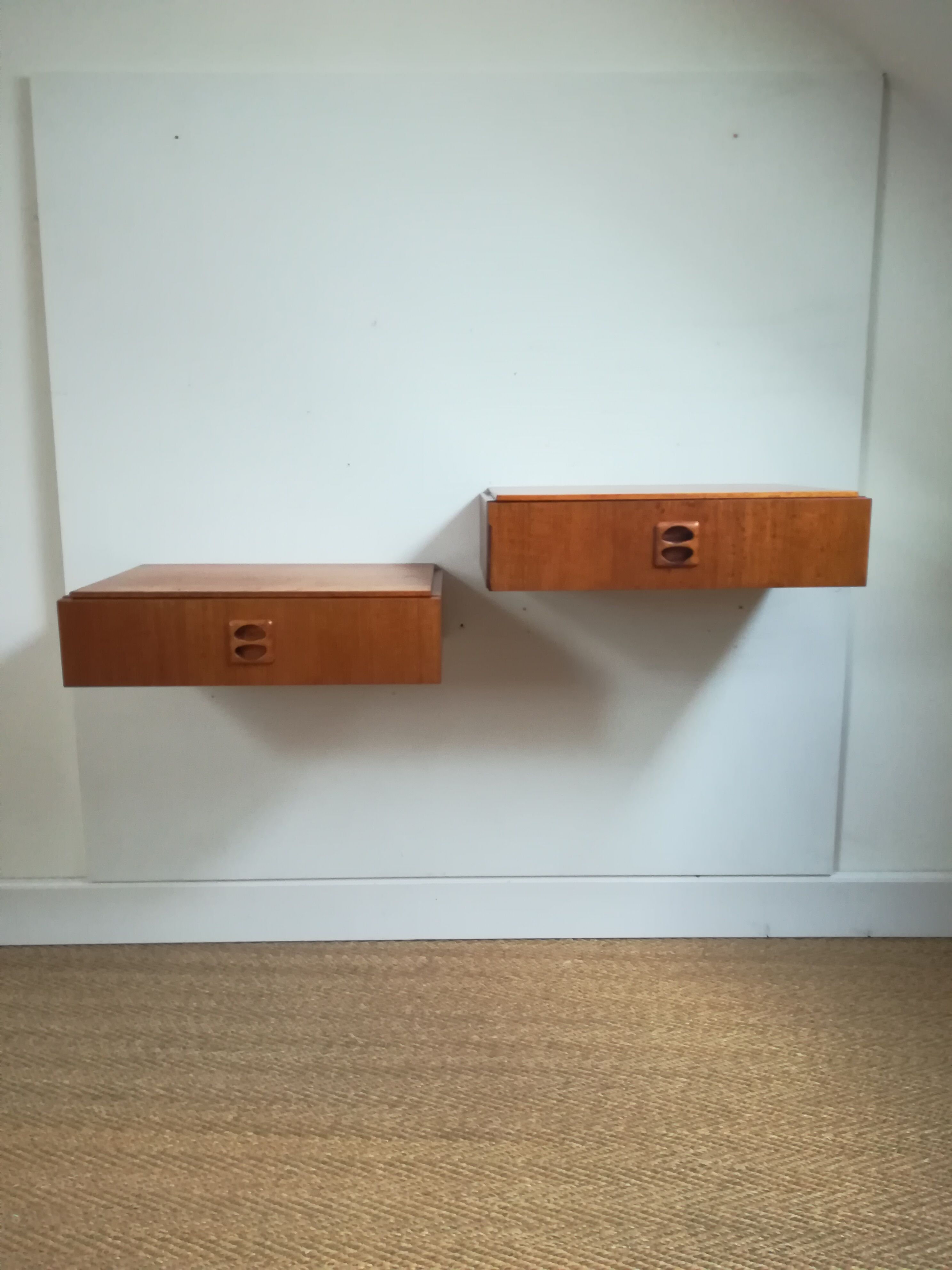 Pair of wall bedside tables