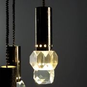 Vintage ceiling light in plastic and metal, design, Italy, 1960s