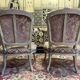 Pair of Louis XV style cabriolet armchairs in genoa velvet