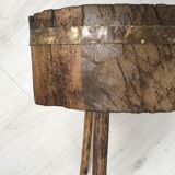 Billot primitif en bois brut