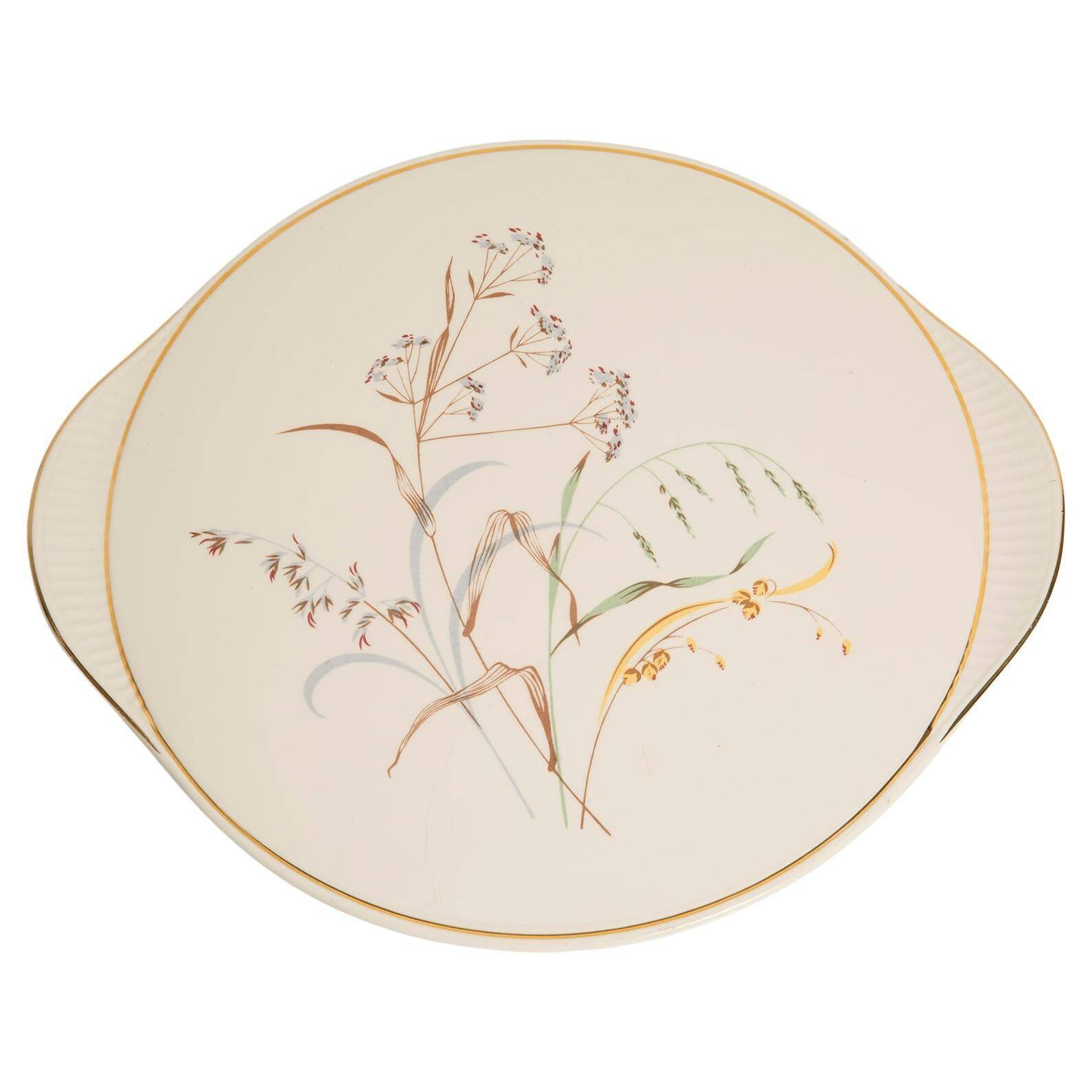 Decorative plate with vintage flowers from the mid-century, Germany, 1970s.