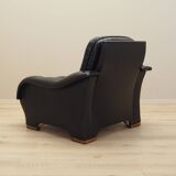 Black armchair, Italian design, 1980s, manufacture: Italy
