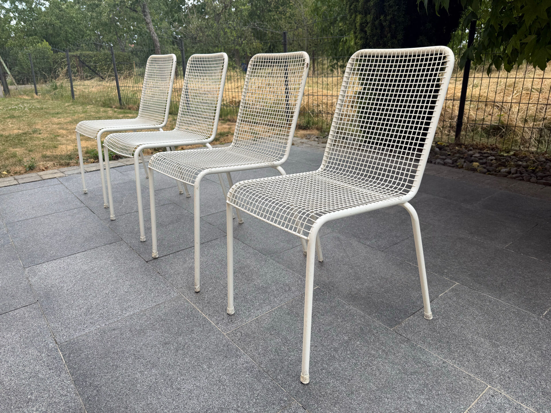 Set of 4 outdoor dining chairs from the 1970s.