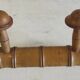 Wall-mounted coat rack in solid wood - 1950s/60s