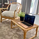 Table basse en rotin
